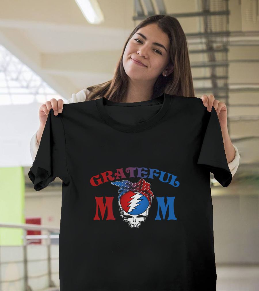 Grateful Dead Steal Your Face Skull Grateful Mom T-Shirt