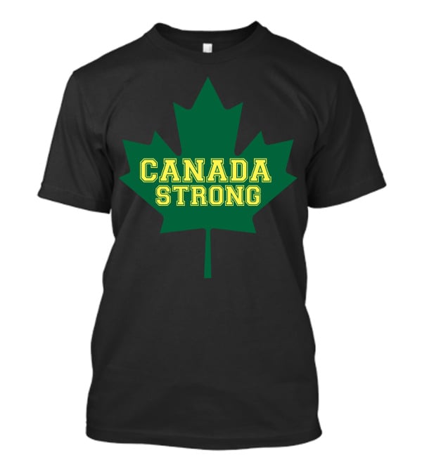 Canada Strong Maple Leaf Green And Yellow T-Shirt