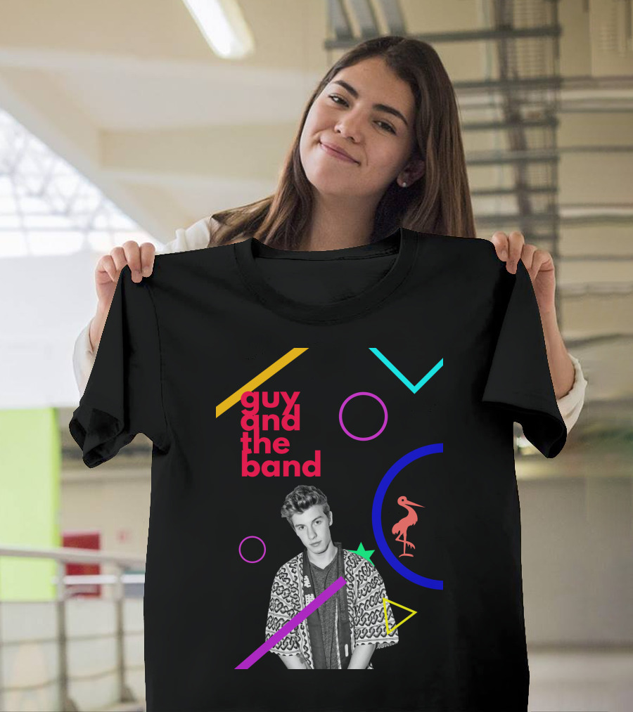 Guy And The Band Geometric Neon Elements T-Shirt