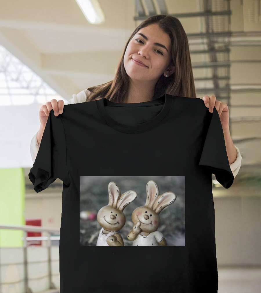 Rabbit Forever Smiling Bunny Figurines T-Shirt