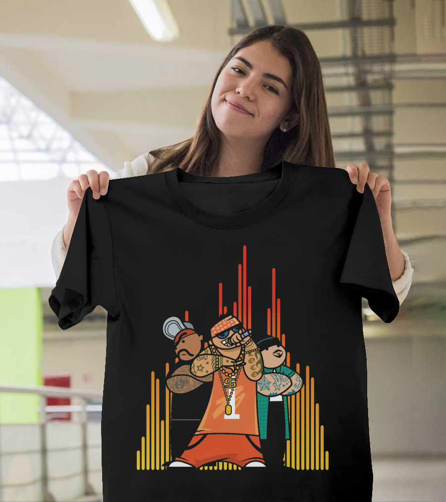 Rapper Gang Urban Tattoo Microphone Trio T-Shirt