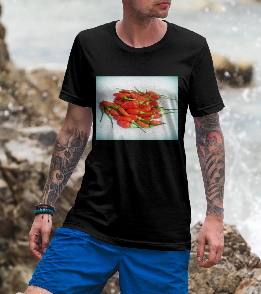 Red Chilli Peppers Abundance Hot And Spicy T-Shirt