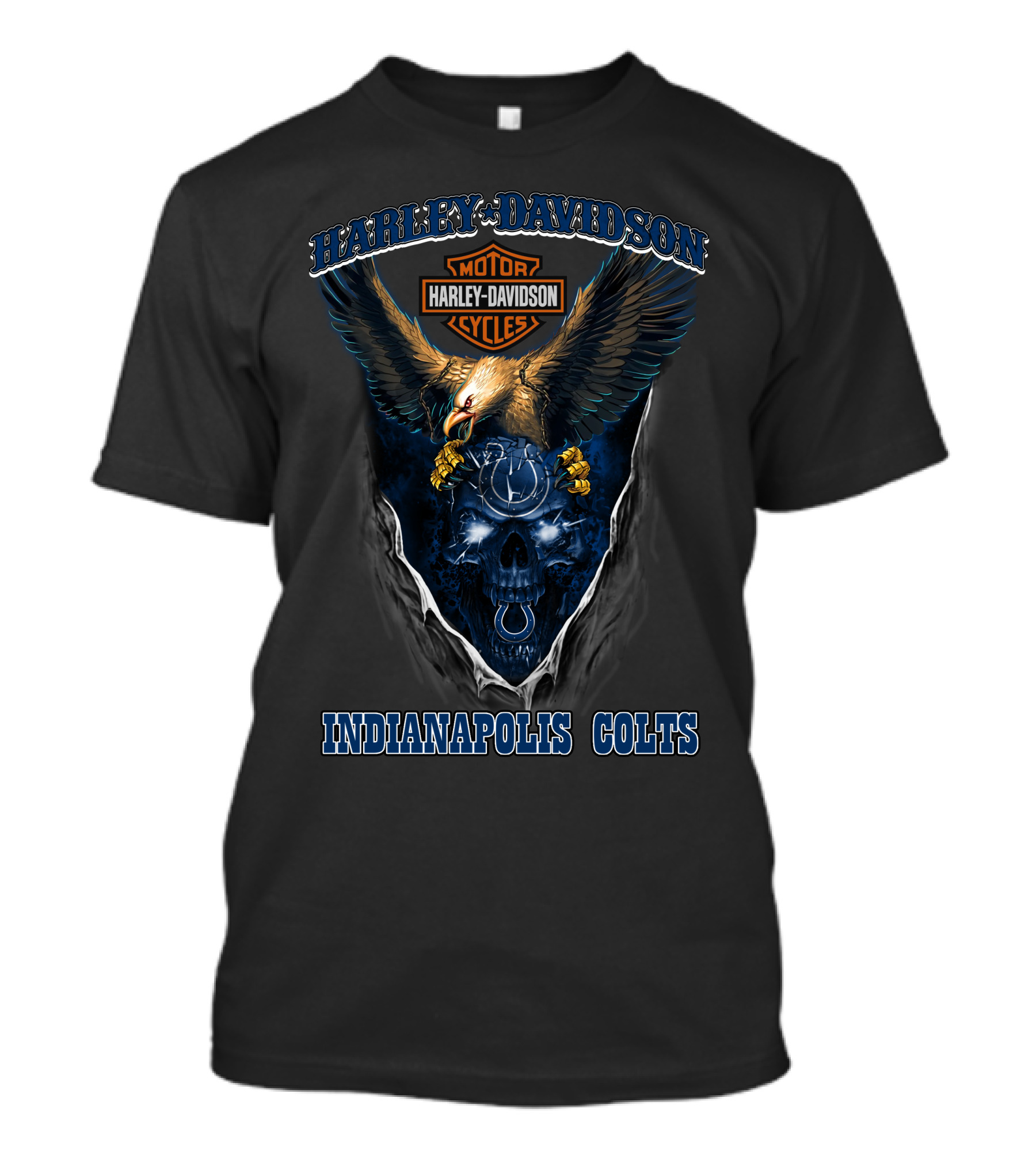 Harley Davidson Motor Cycles Indianapolis Colts Hd29Nfl T-Shirt