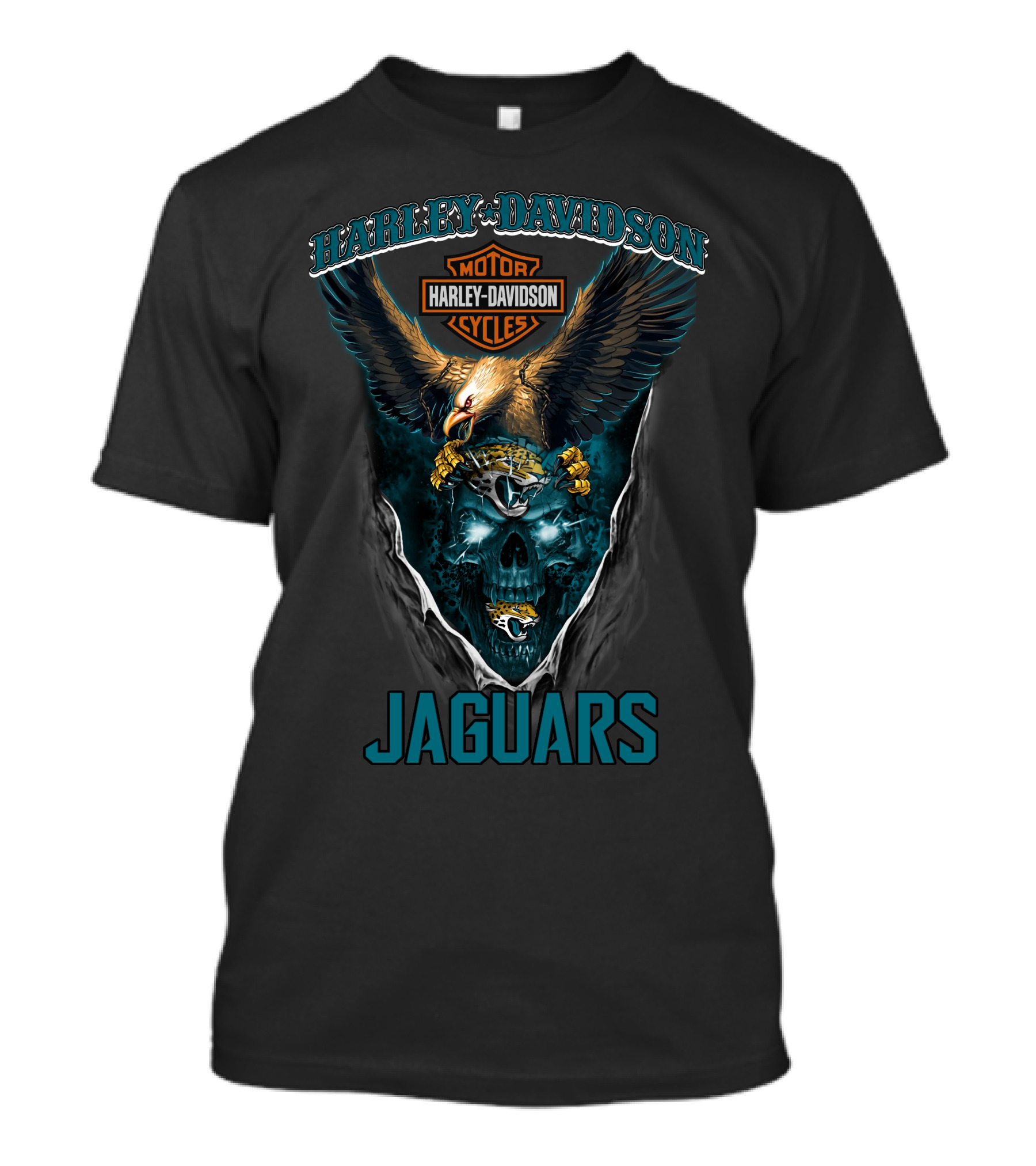 Harley Davidson Motor Cycles Jacksonville Jaguars T-Shirt