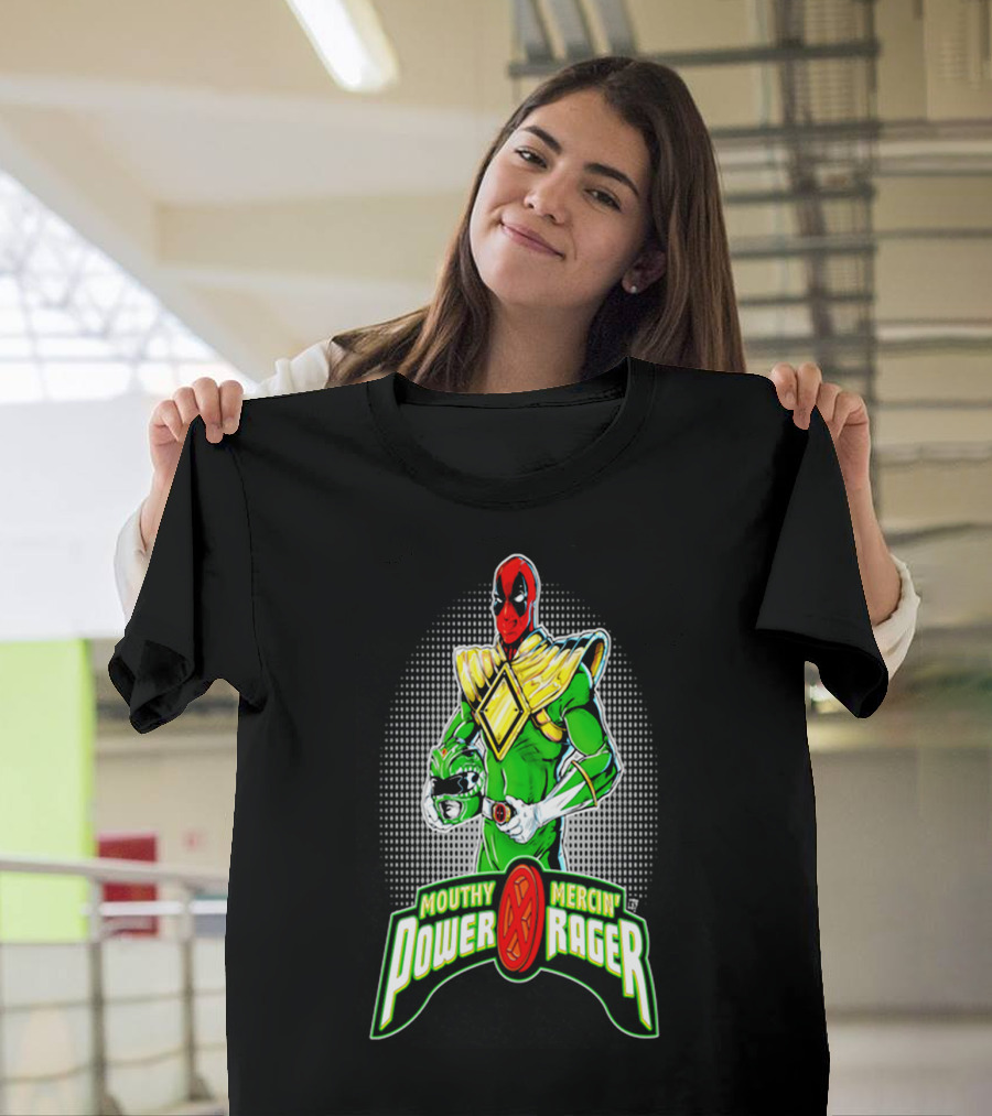 Mouthy Mercenary Power Rager Deadpool T-Shirt