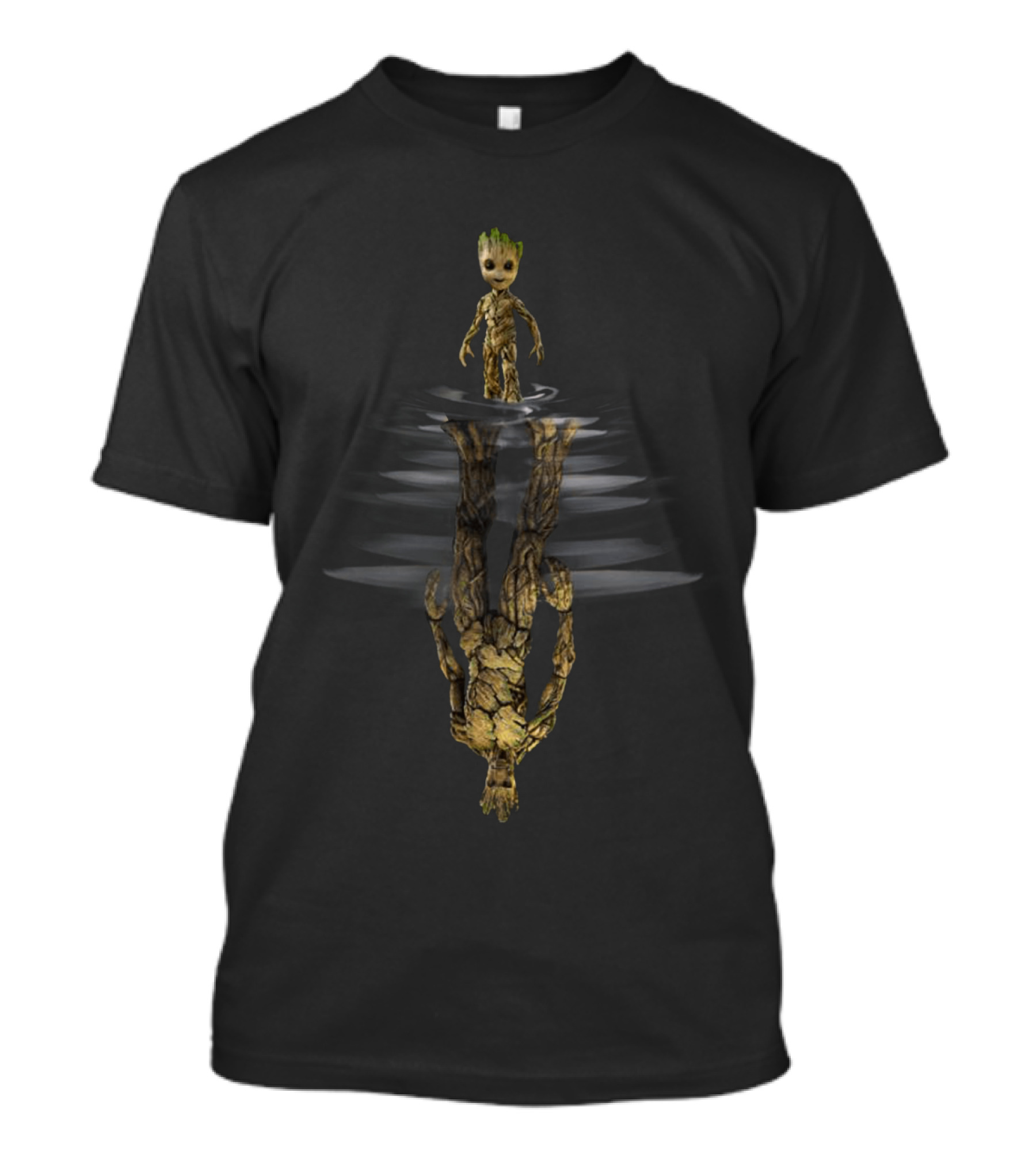 Groot Water Reflection Shadow Guardians Of The Galaxy Character T-Shirt