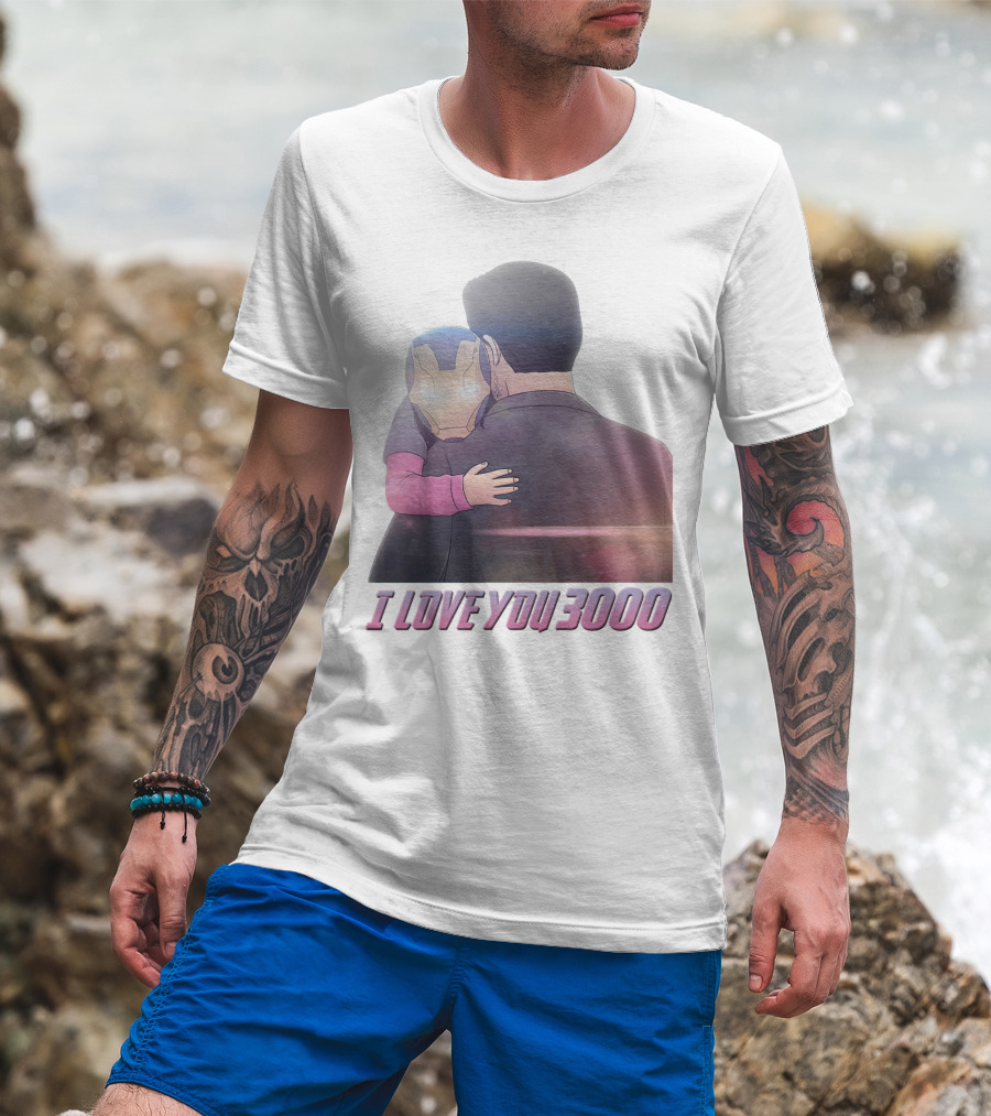 Avengers I Love You 3000 Morgan Stark Iron Man Hug Scene T-Shirt