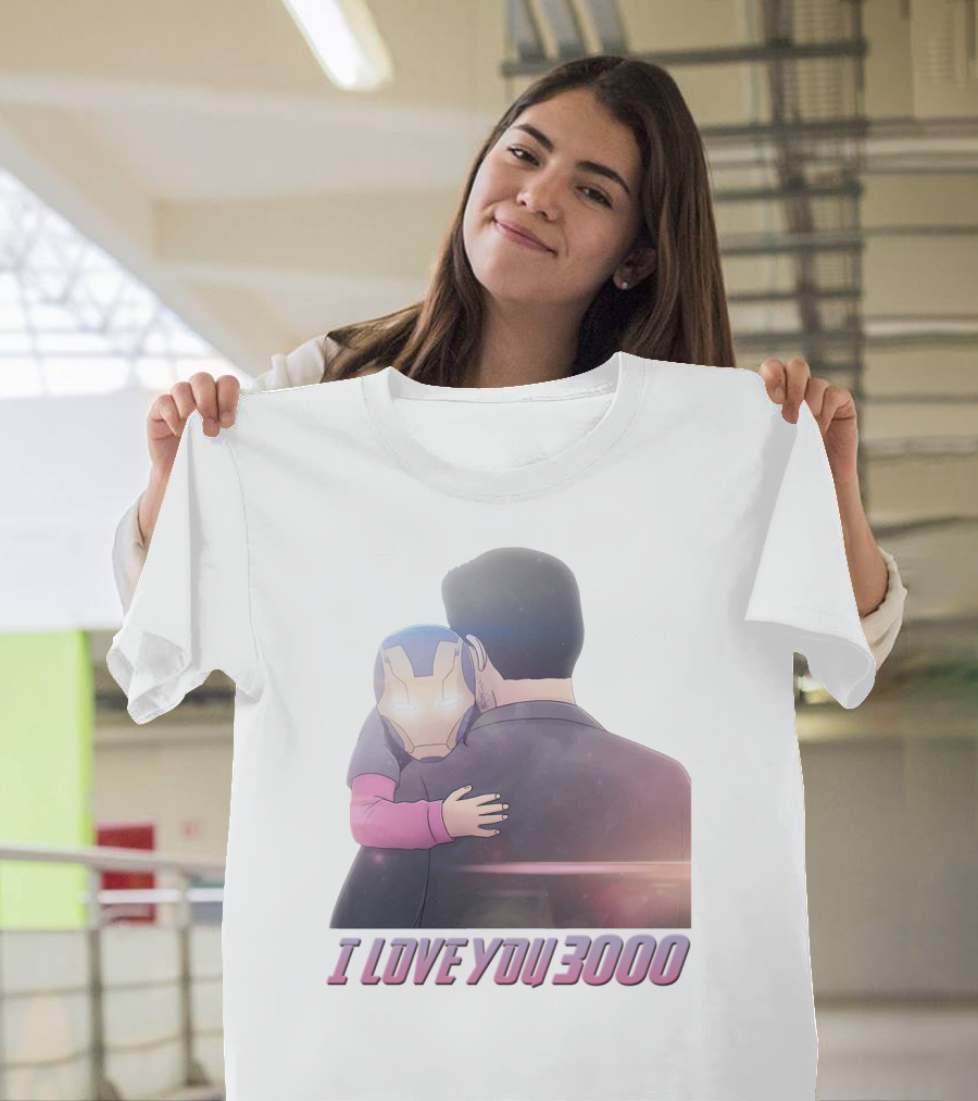 Avengers I Love You 3000 Morgan Stark Iron Man Hug Scene T-Shirt