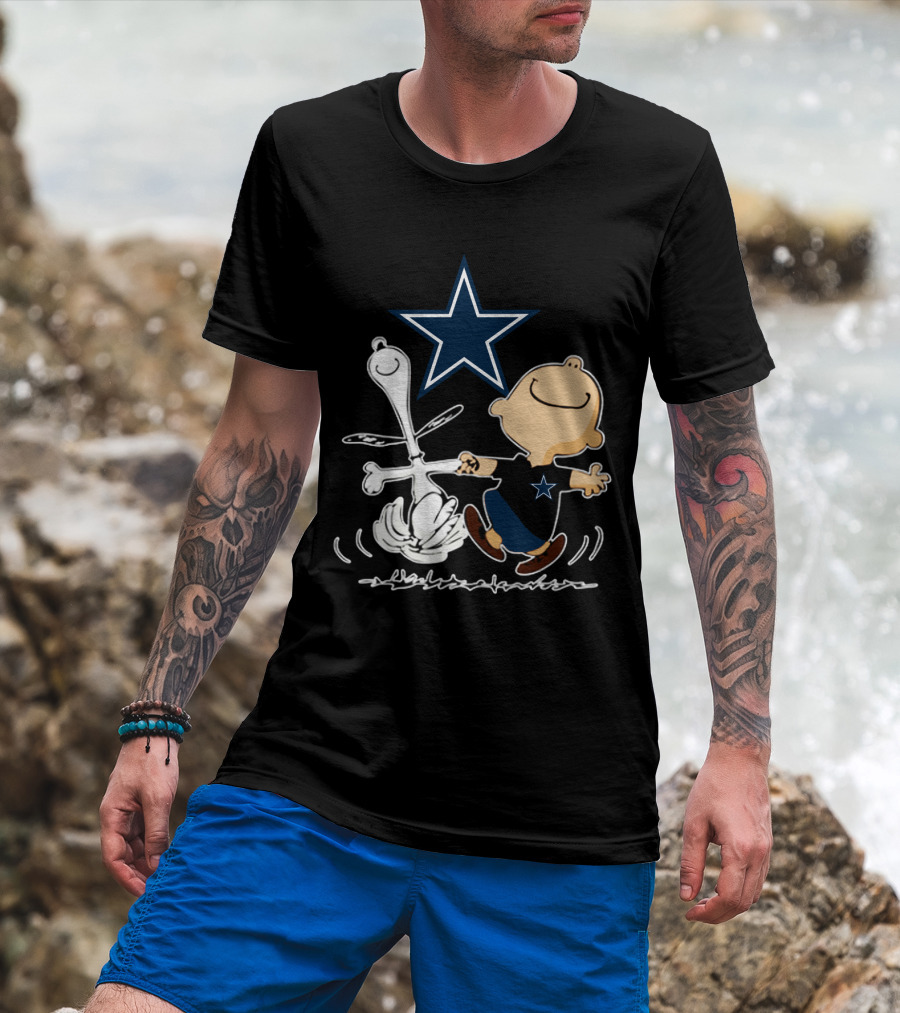 Dallas Cowboys Snoopy And Charlie Brown Dancing With Star T-Shirt