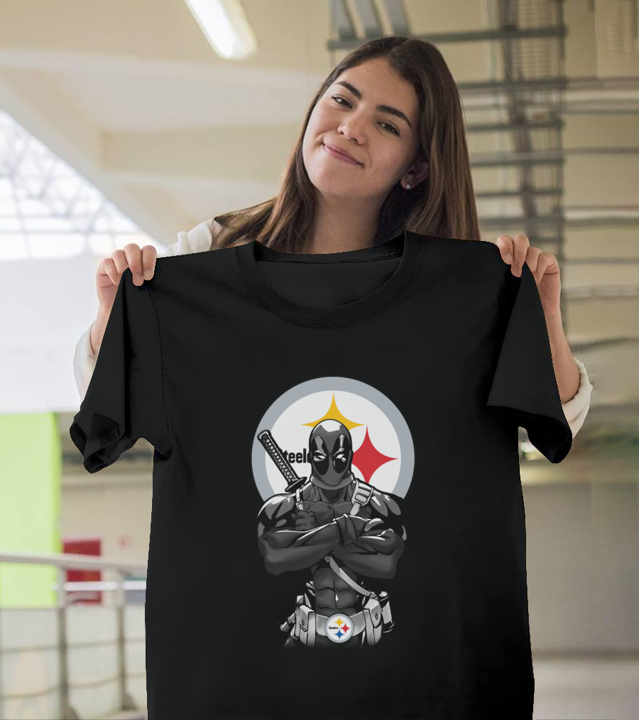 Pittsburgh Steelers Deadpool Crossover T-Shirt