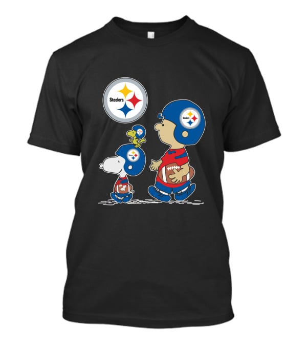 Pittsburgh Steelers Helmet Characters Football Woodstock T-Shirt