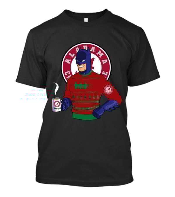 Alabama Crimson Tide Superhero Holiday Coffee Fan T-Shirt