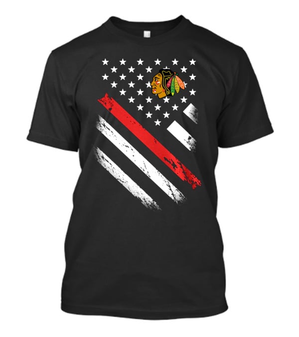 Chicago Blackhawks American Flag Stars And Stripes T-Shirt