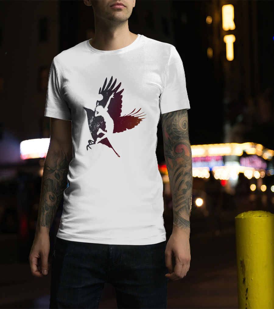 Volleyball Player Silhouette With Bird Wings T-Shirt