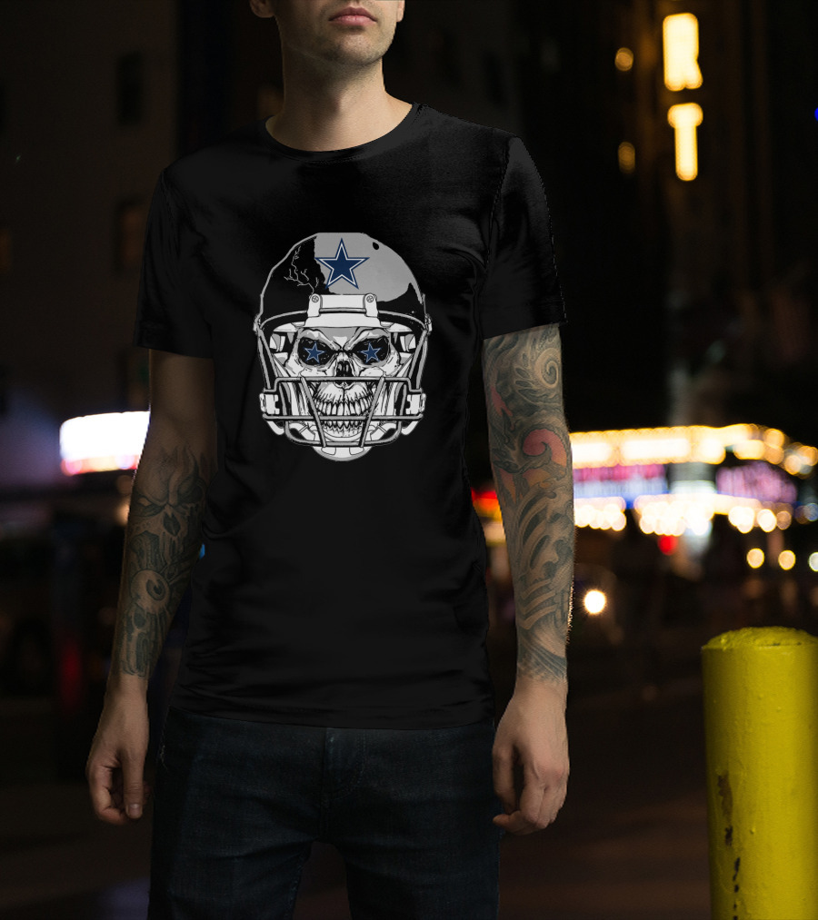 Dallas Cowboys Skull Helmet Star T-Shirt