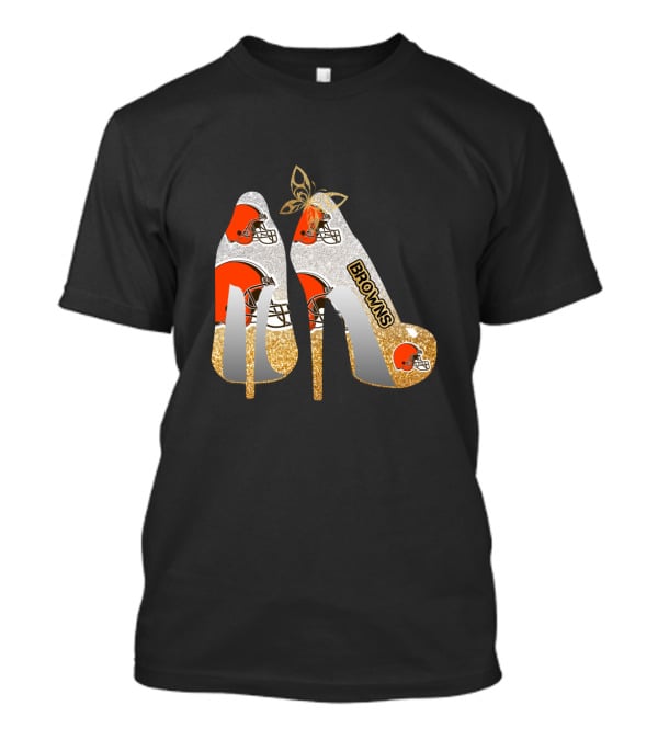 Cleveland Browns High Heels Helmets Bold Browns Fan T-Shirt
