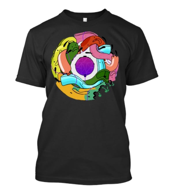 Long Ones Colorful Abstract Circular T-Shirt