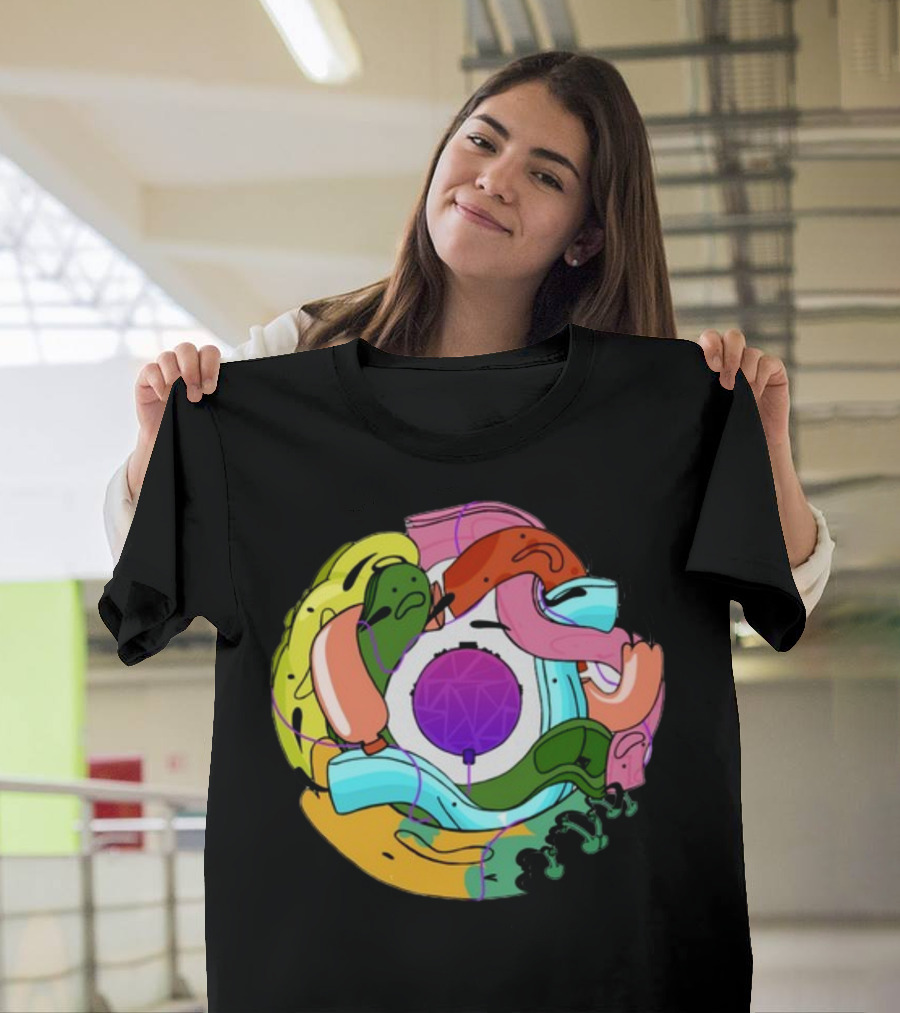 Long Ones Colorful Abstract Circular T-Shirt