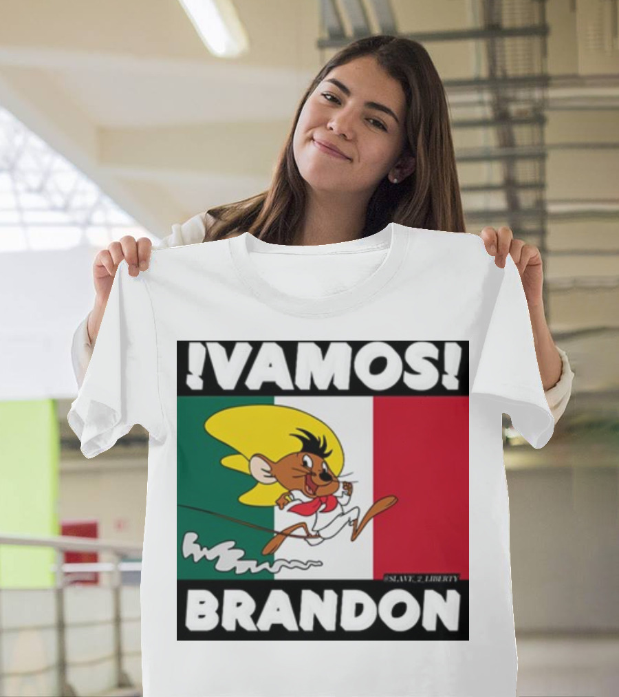 Vamos Brandon Mouse Mexican Flag T-Shirt