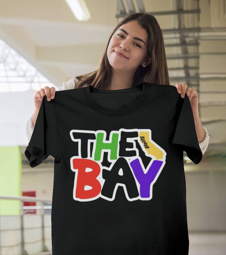 The Bay California Area Codes Colorful T-Shirt