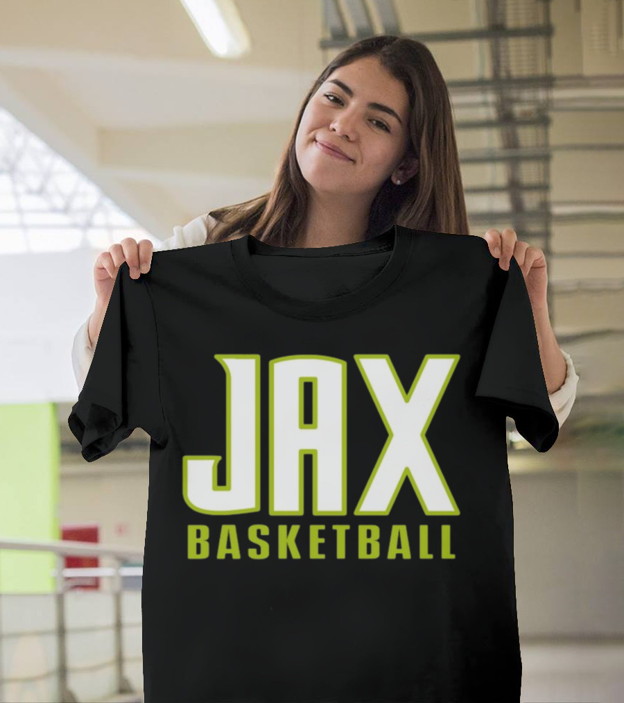 Jax Basketball Bold Neon Typography T-Shirt