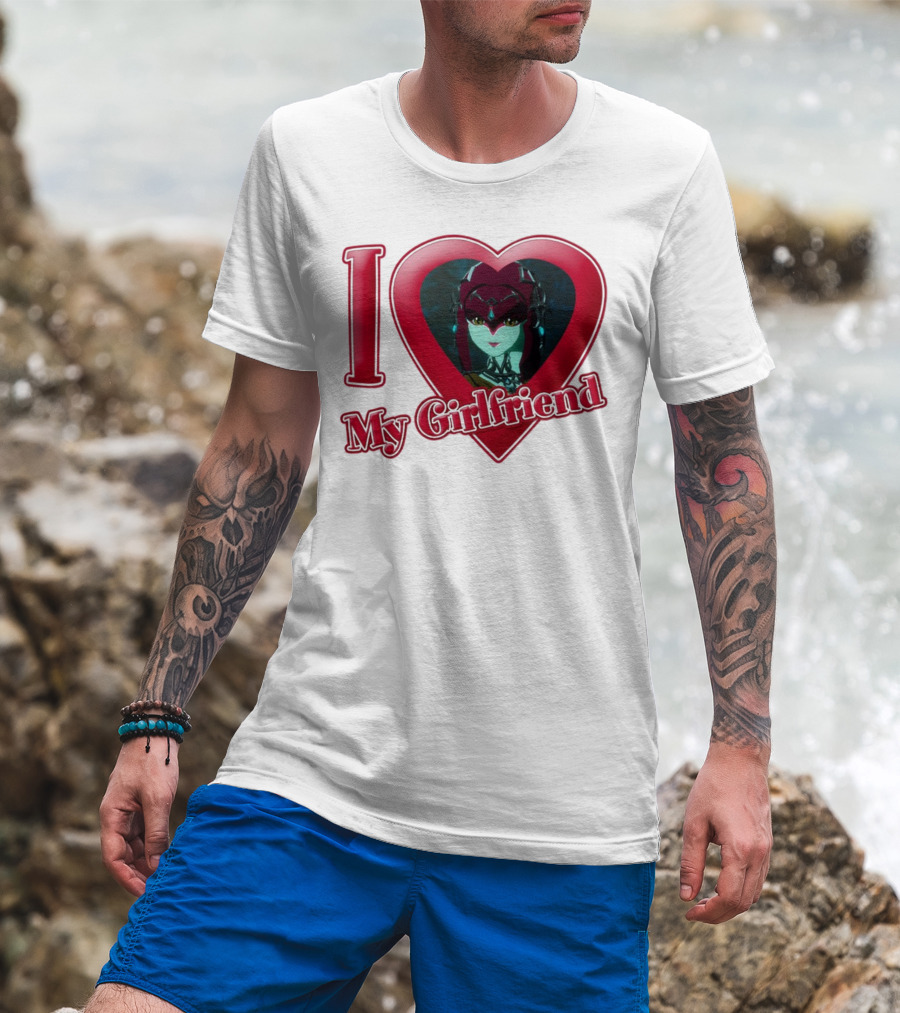 The Legend Of Zelda I Love My Girlfriend Mipha Heart T-Shirt
