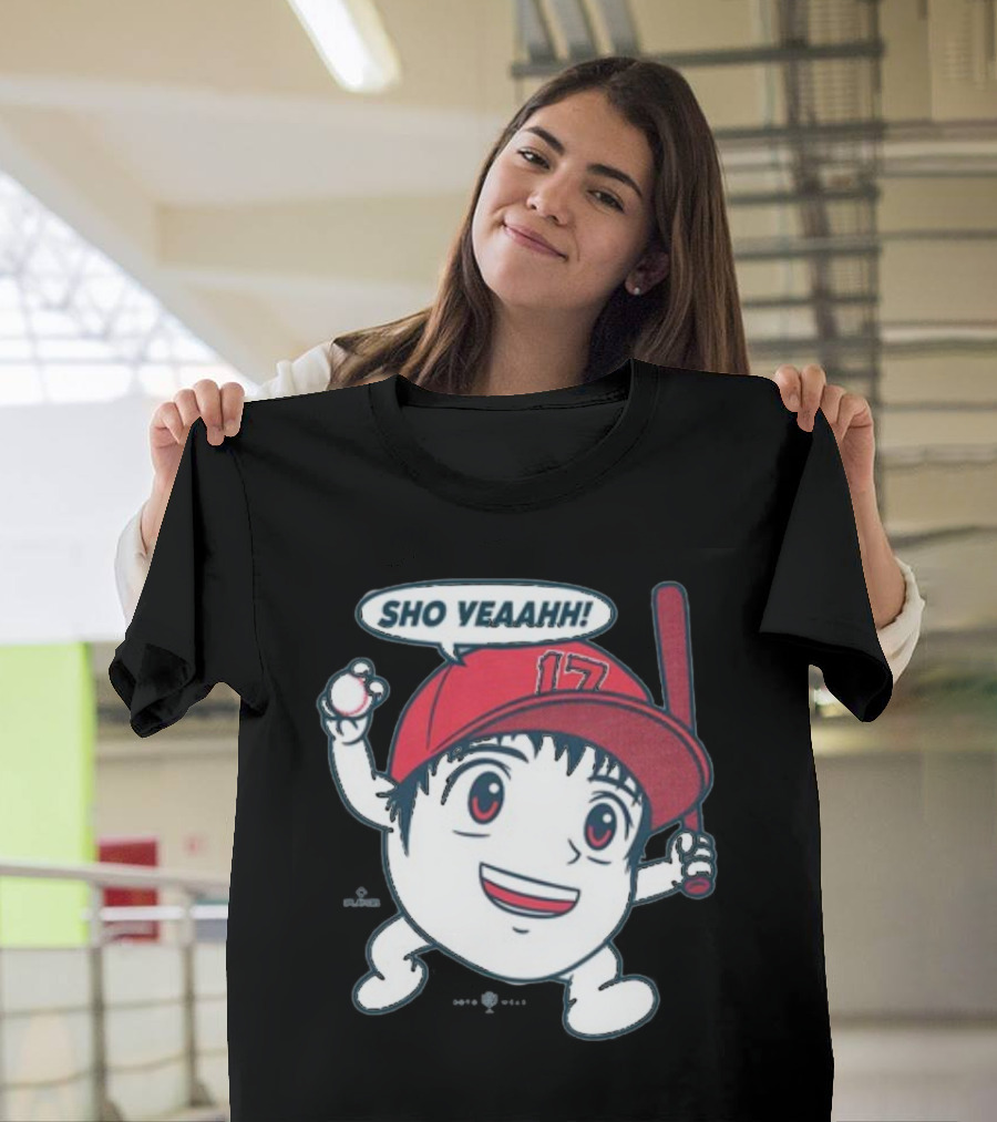 Sho Yeaahh Baseball Character 17 Red Cap Batting Pose T-Shirt
