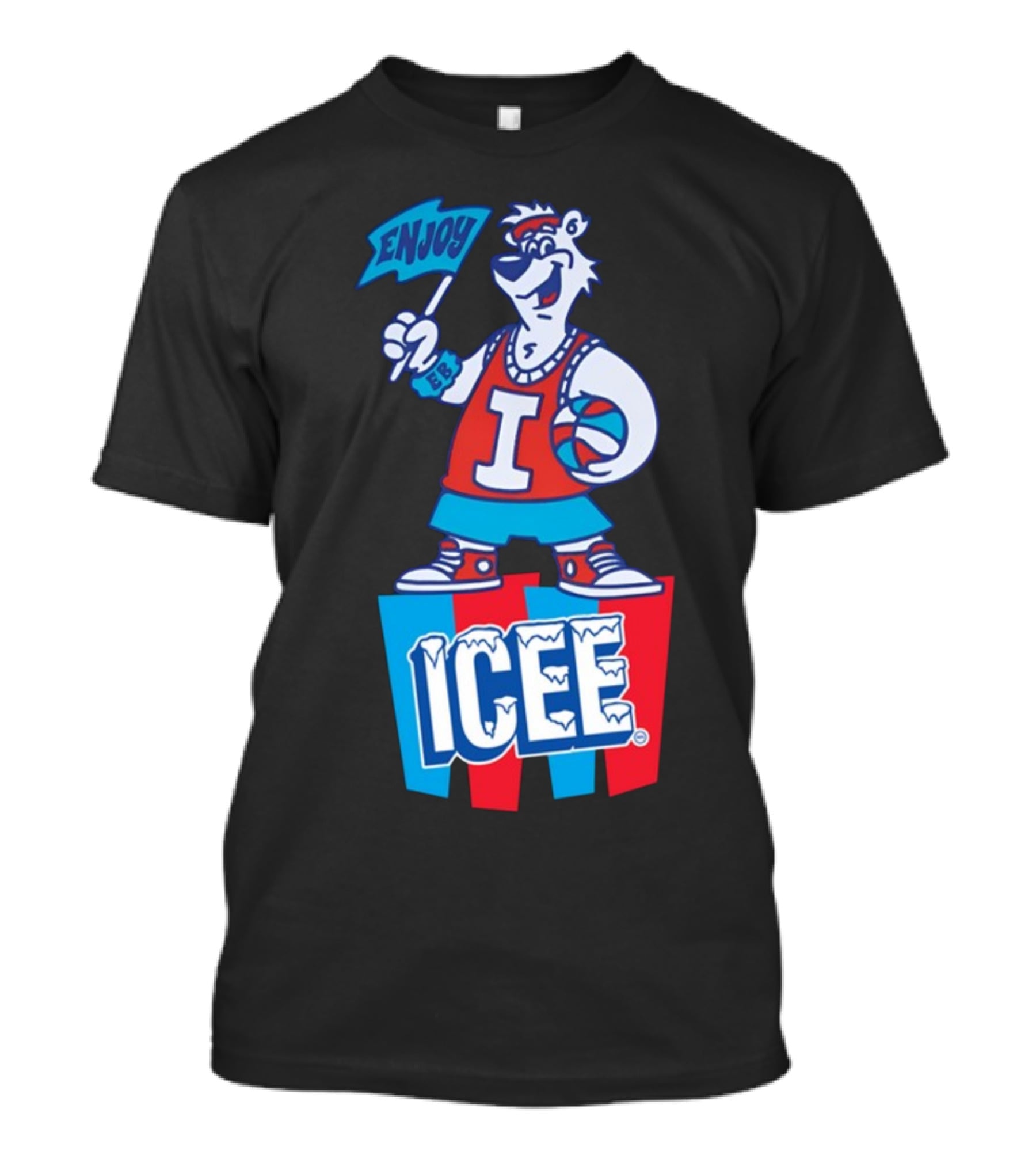 Enjoy Icee Basketball Bear Iconic Frozen Drink Fun T-Shirt