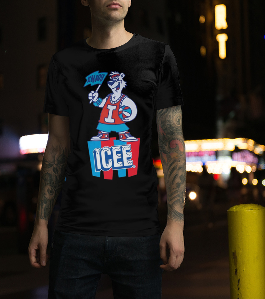 Enjoy Icee Basketball Bear Iconic Frozen Drink Fun T-Shirt