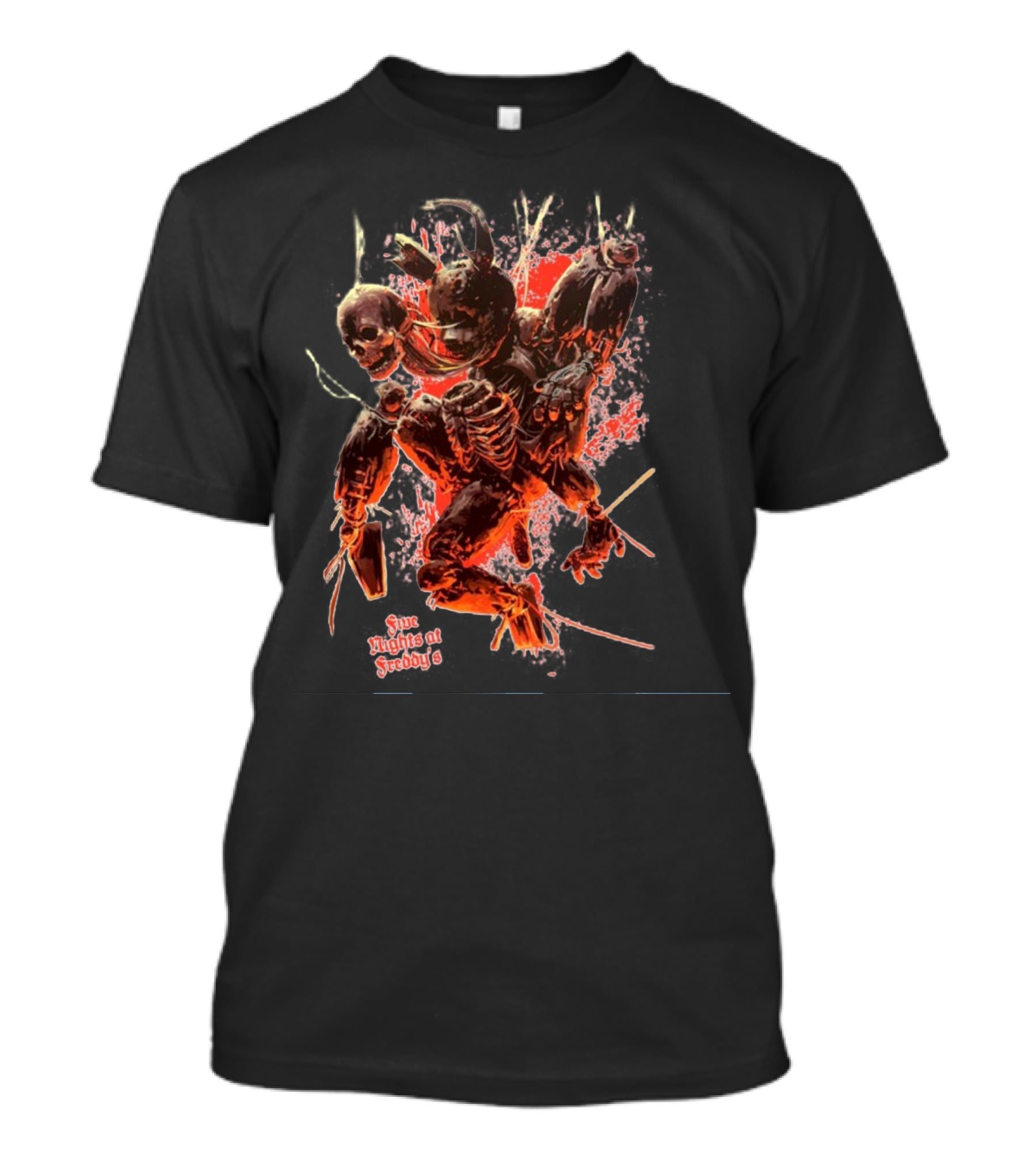 Five Nights At Freddy's Creepy Skeleton Characters T-Shirt