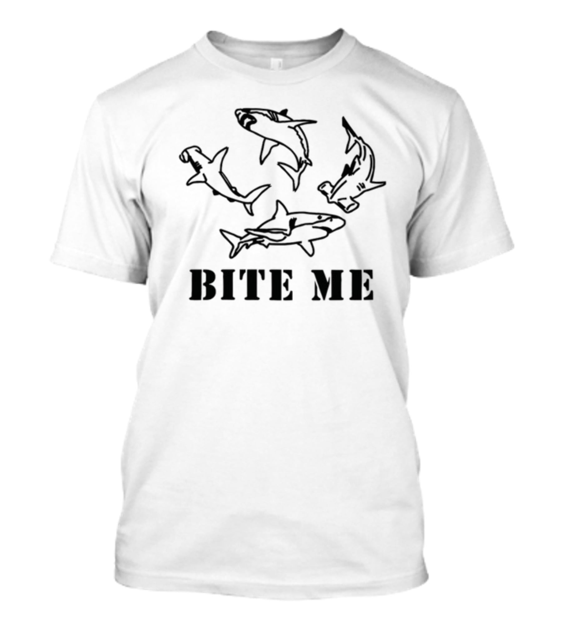 Hoesforclothes Bite Me Shark Trio T-Shirt