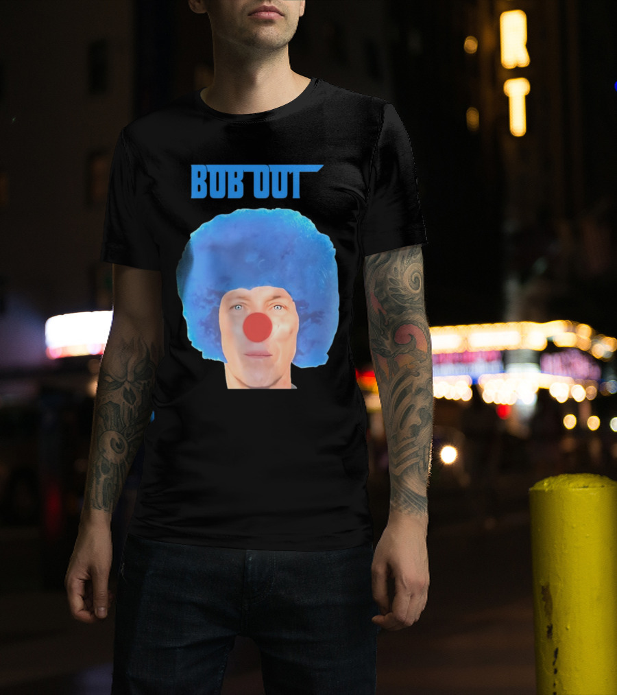 Bub Out Bernardeschi Bob Out Blue Afro Red Nose T-Shirt