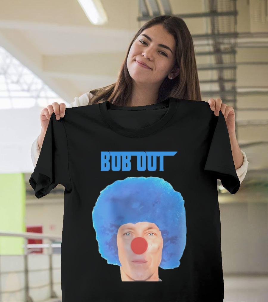 Bub Out Bernardeschi Bob Out Blue Afro Red Nose T-Shirt