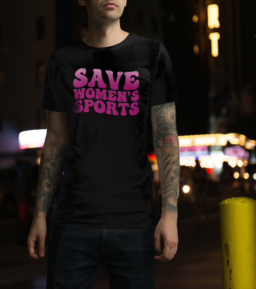 Save Women's Sports 70s Vintage Bold Pink T-Shirt