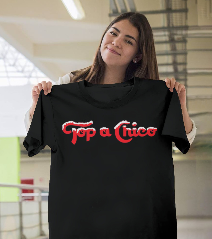 Top A Chico Christmas Santa-Themed Typography T-Shirt