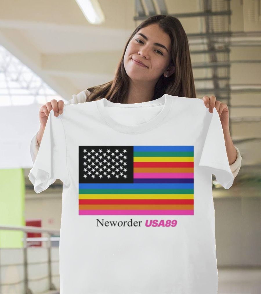 Neworder USA89 Literallyvergil Rainbow Flag T-Shirt