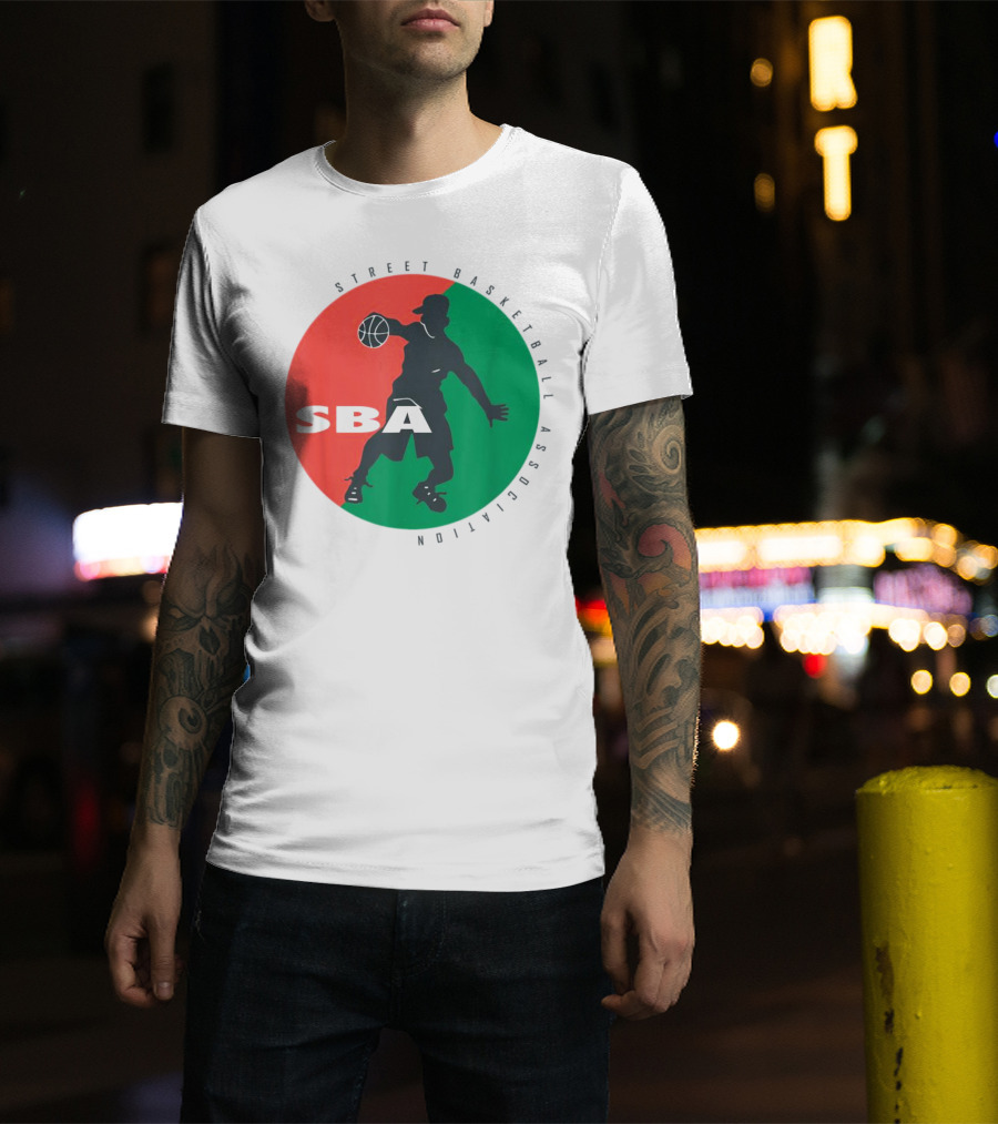 Street Basketball Association SBA Logo Circle T-Shirt