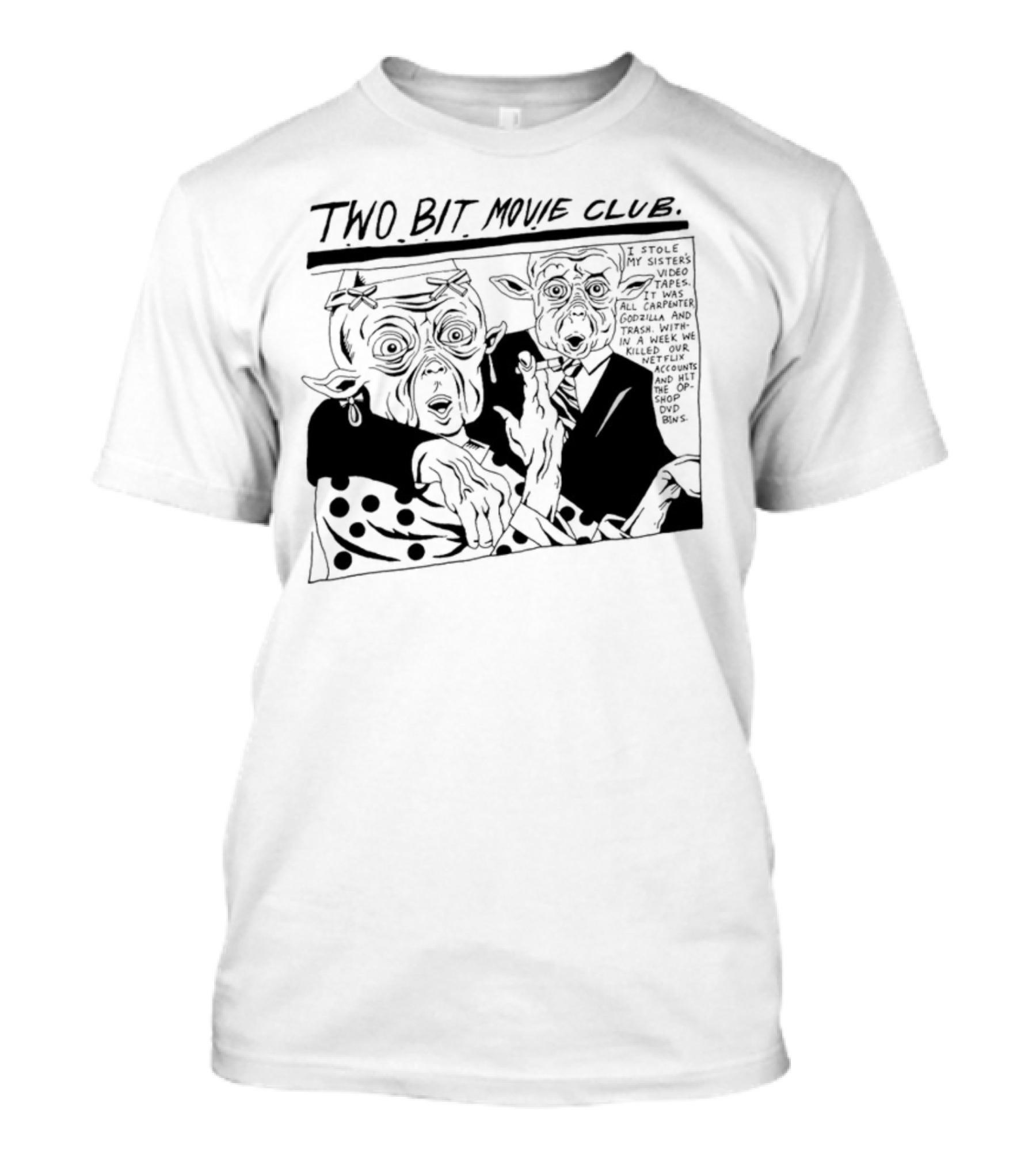 Humanitix Two Bit Movie Club Mac And Me New Farm Cinemas Comic Scene T-Shirt