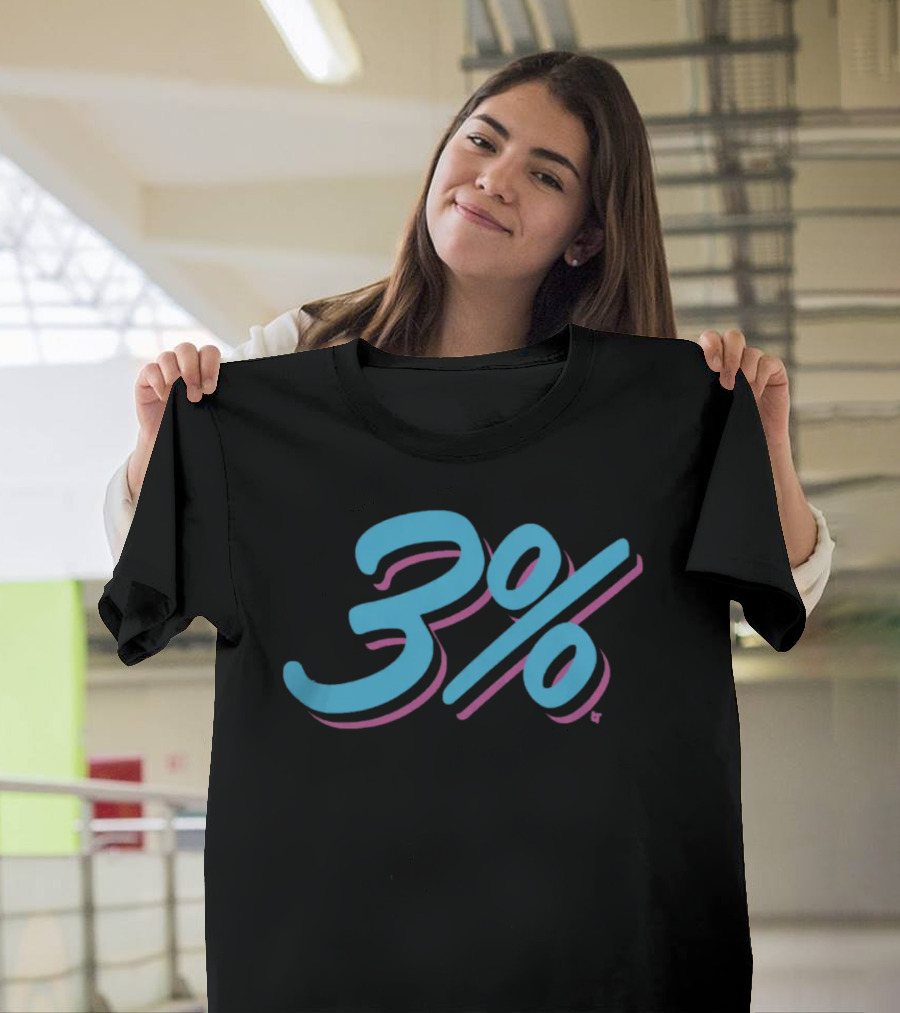Breakingt Miami 3% Chance Blue and Pink T-Shirt