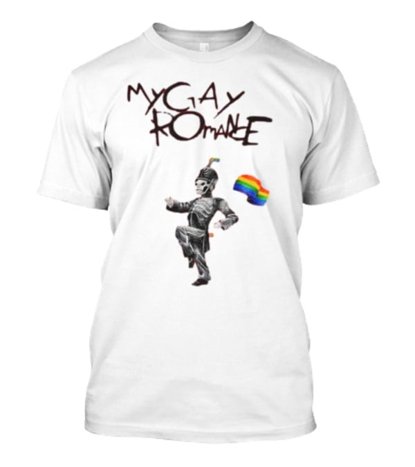 My Gay Romance Parade Skeleton With Pride Flag T-Shirt