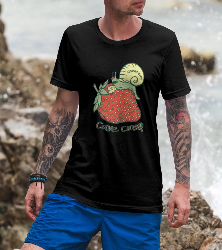 Cavetown Hungry Snail Strawberry Cave Camp T-Shirt