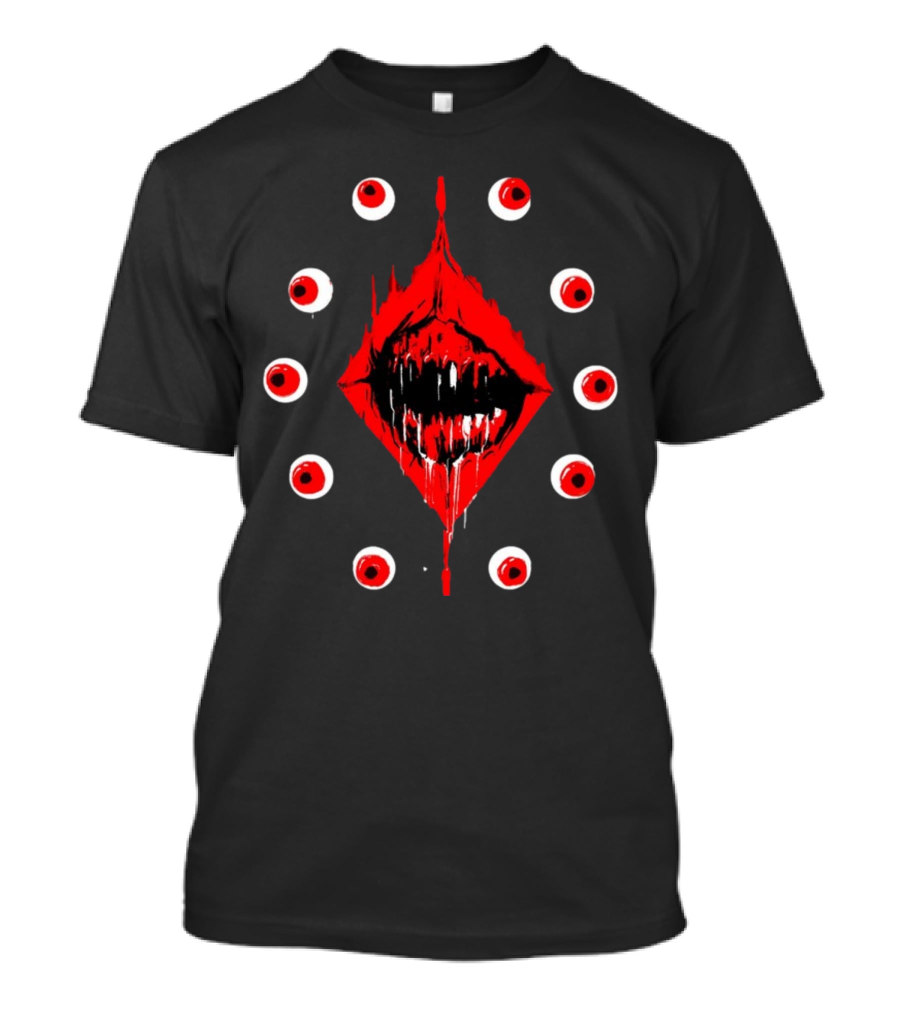 Dave Gloomwood Ultrakill Horror Red Eyes And Mouth T-Shirt