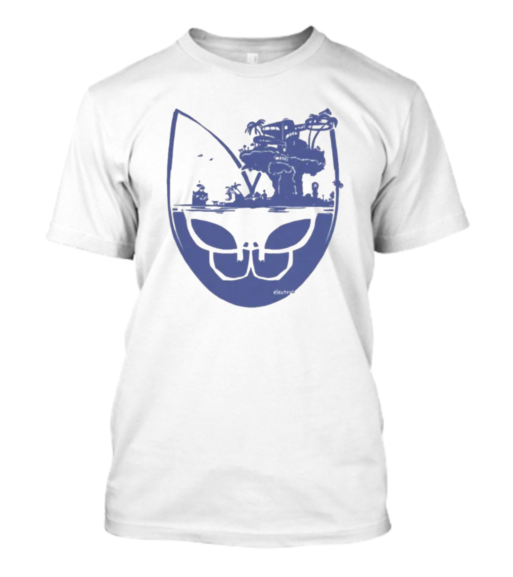 Gorillaz Plastic Beach Skull Island Electrolux T-Shirt