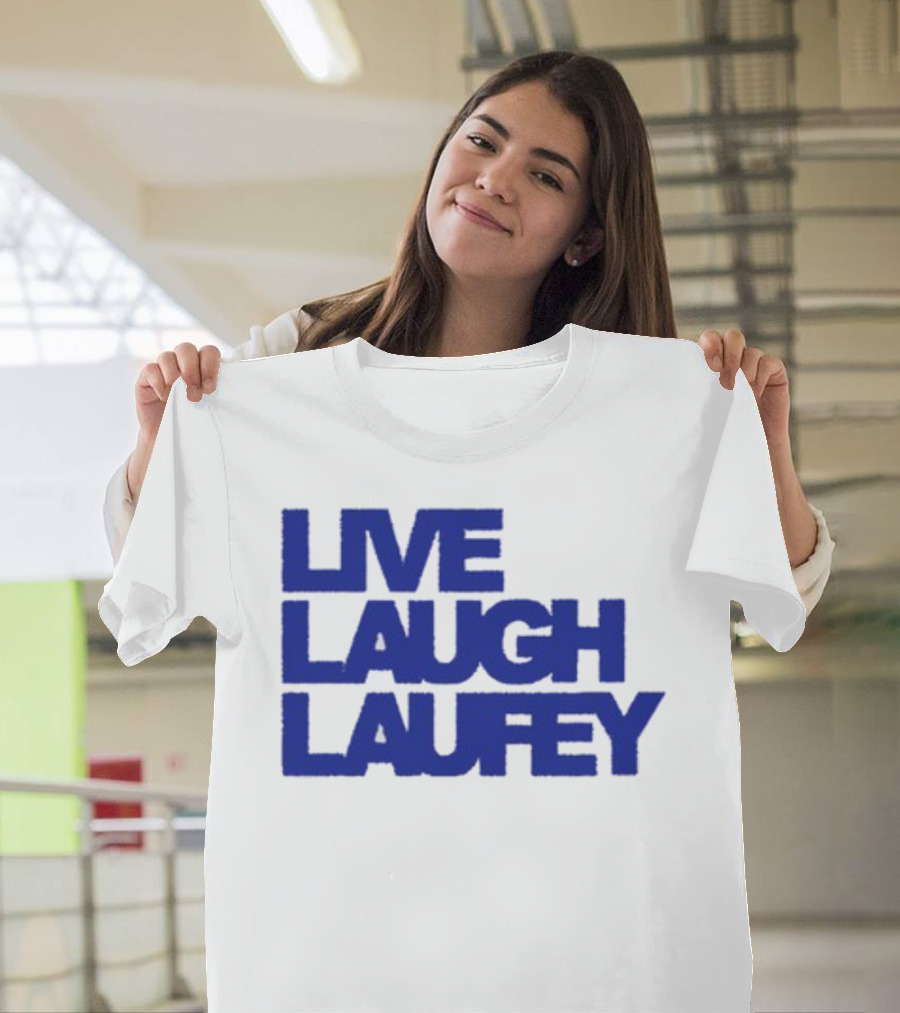 Laufeymusic Live Laugh Laufey Iconic Blue Text T-Shirt