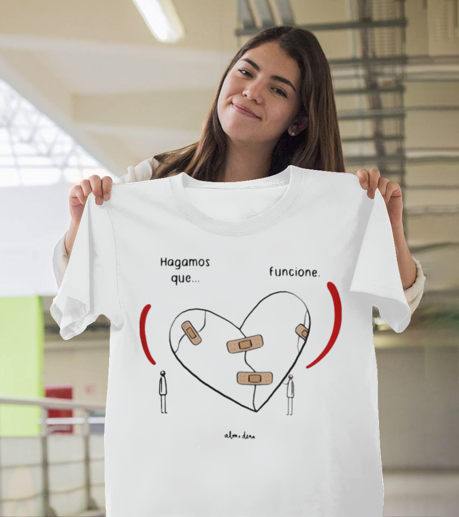 Hagamos Que Funcione Heart with Bandages by Alm x Dena T-Shirt