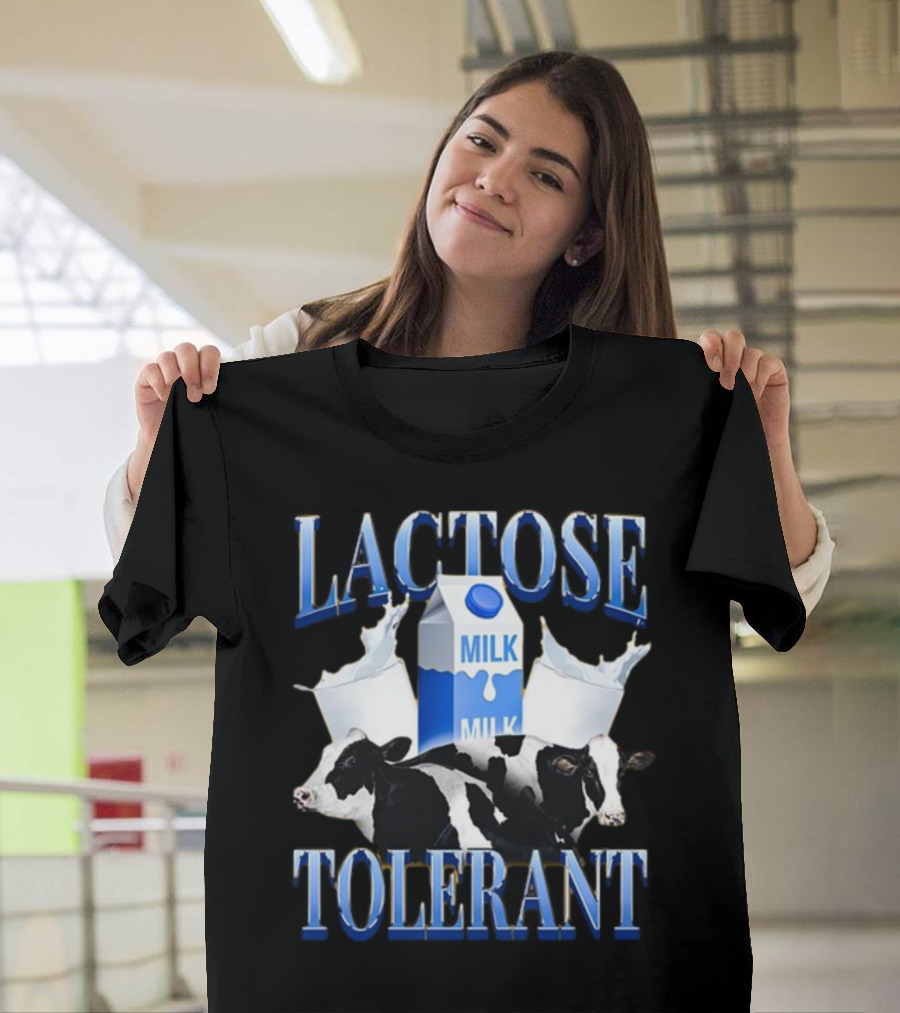 Lactose Tolerant Milk Cows Splashing Carton T-Shirt
