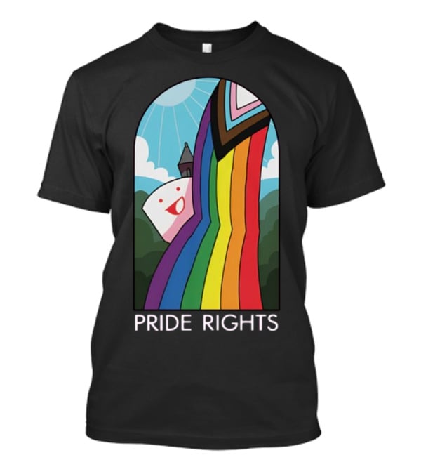 Pride Rights Rainbow Stained Glass Design DFTBA T-Shirt