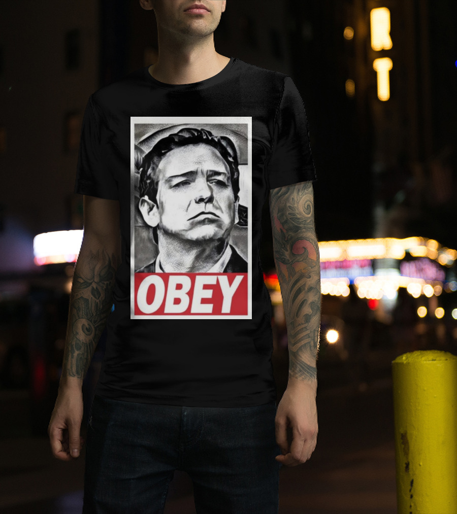 Never Desantis Obey Portrait T-Shirt
