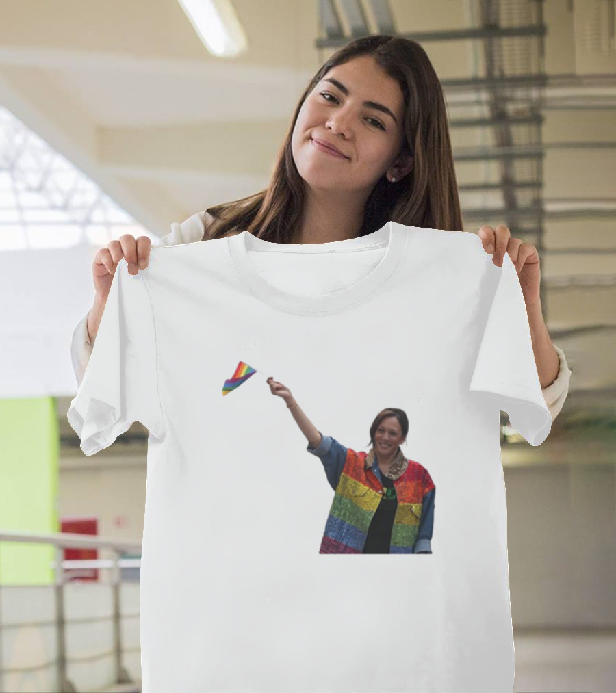 Kamala Harris Rainbow Pride Flag Jacket T-Shirt