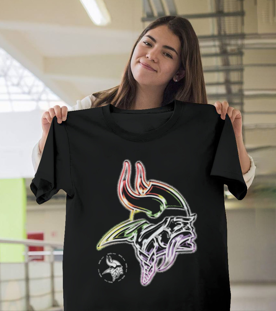Kwesi Minnesota Vikings Skol Pride New Rainbow Viking T-Shirt